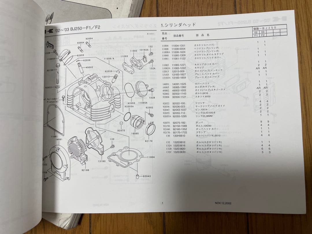 カワサキ KAWASAKI 250TR サービスマニュアル&パーツカタログ