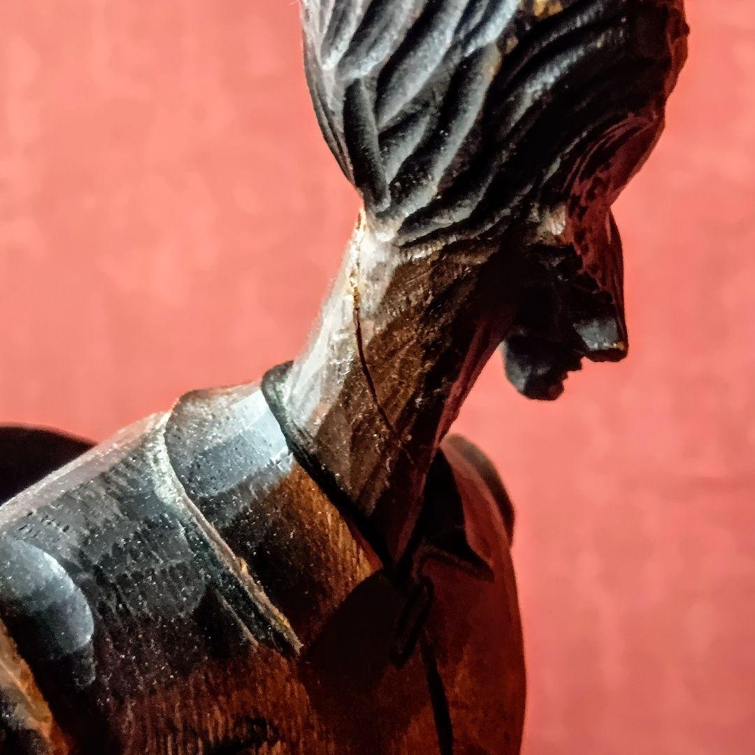 '60s スペイン◆ヴィンテージ◆木製 ブックエンド◆ドン・キホーテ◆手彫り