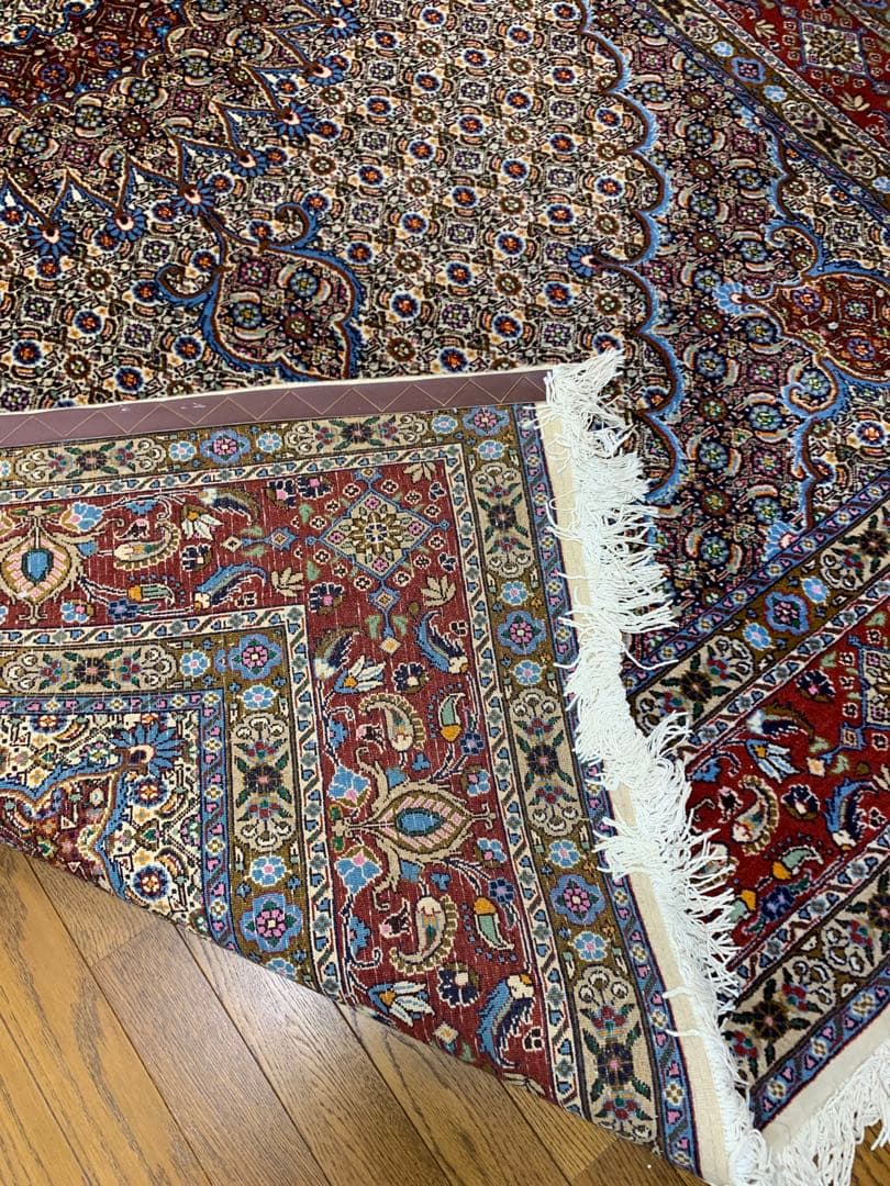 送料込み！　ペルシャ絨毯 イラン シルク 307×197