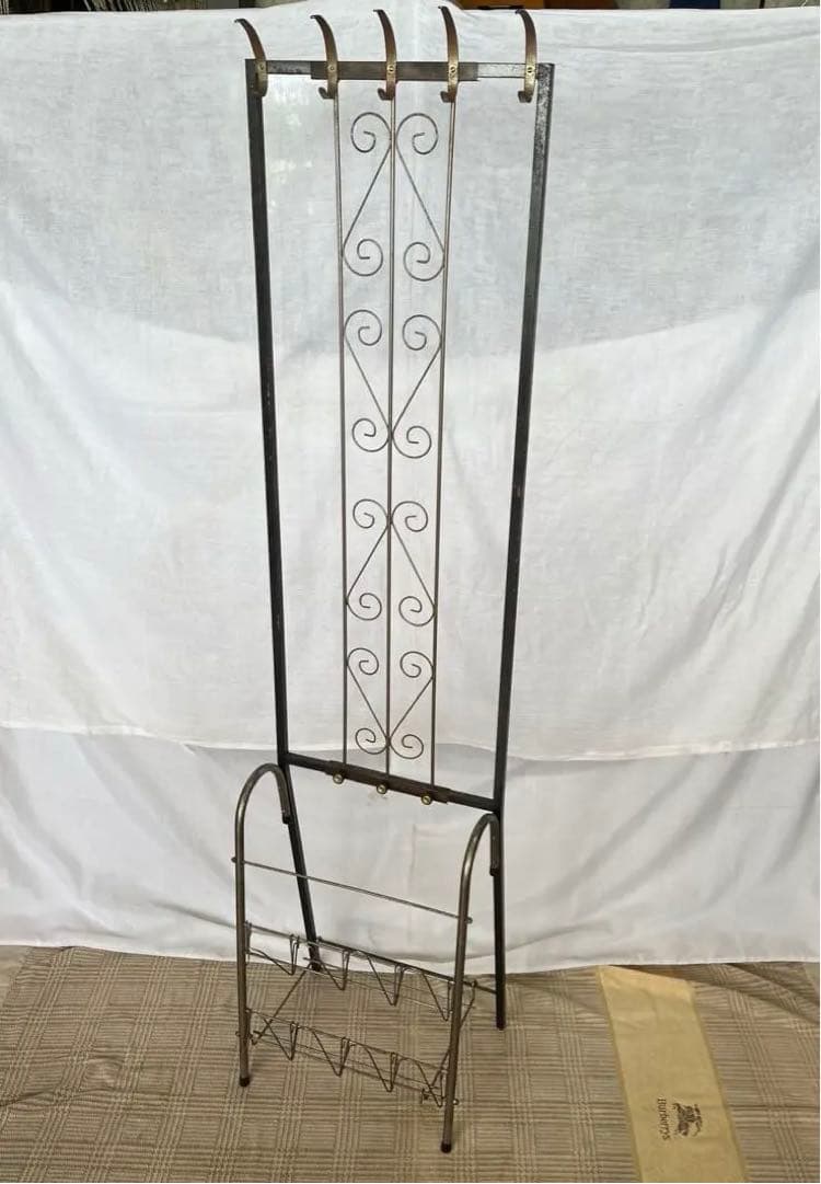 【アンティーク】アイアンフレーム コートラック スリッパラック 昭和レトロ
