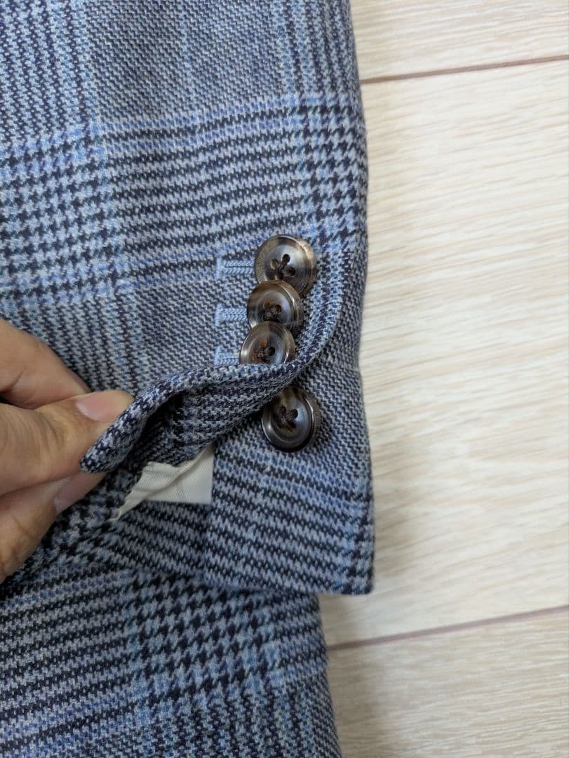 麻布テーラー　R&BLUES グレー チェック柄 ジャケット