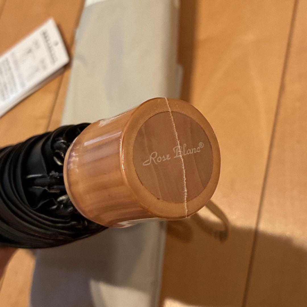 芦屋ロサブラン　日傘　2段折り コンビ　ライトグレージュ×アイボリー　新品未使用