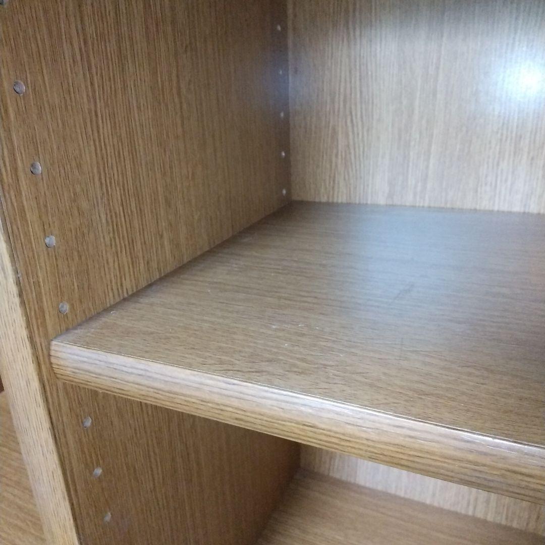 大きい本棚①　木製　ダークブラウン　幅90cm　高224cm　１個　　匿名配送