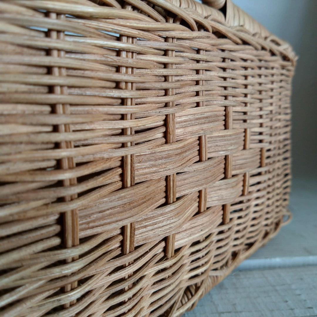 ラタン製バスケット　大　小　2個セット