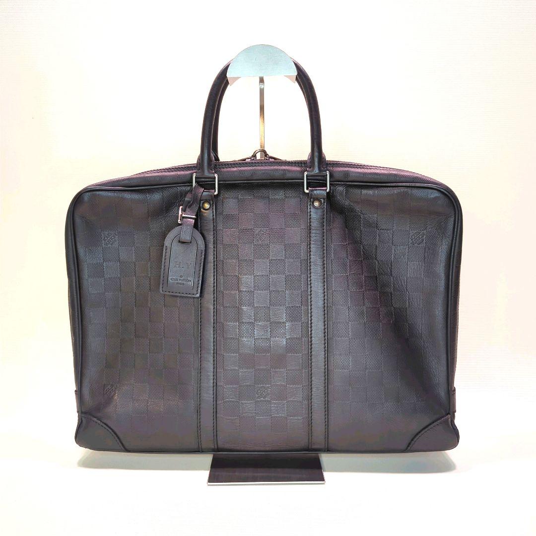 ルイ・ヴィトン ビジネスバッグ ブラック 黒 ダミエ ロゴ レザー