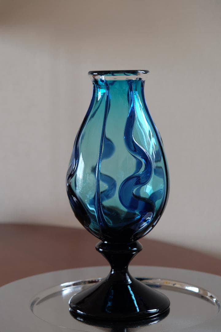 舩木倭帆 吹きガラス 花瓶 花器 骨董 民藝ガラス グラス 横山秀樹 小谷眞三