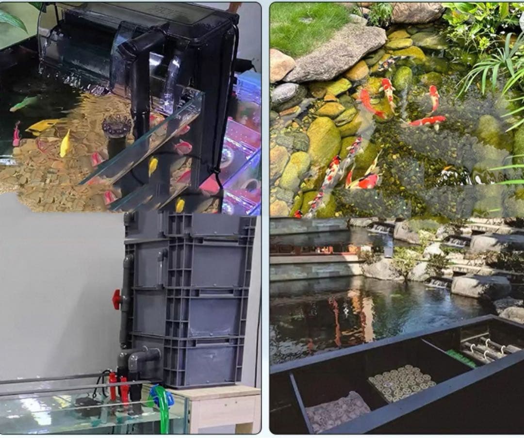 コンパクト小型　水槽池用万能フィルター 外部式飼育濾過器装置25w水中ポンプ付き