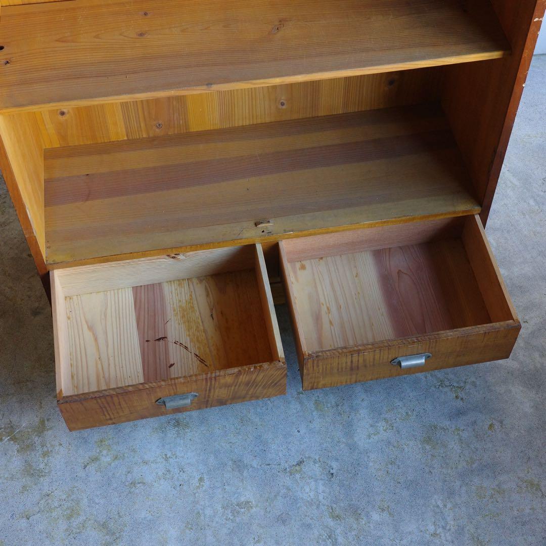 古いレトロな棚　本棚　収納棚　オープンラック