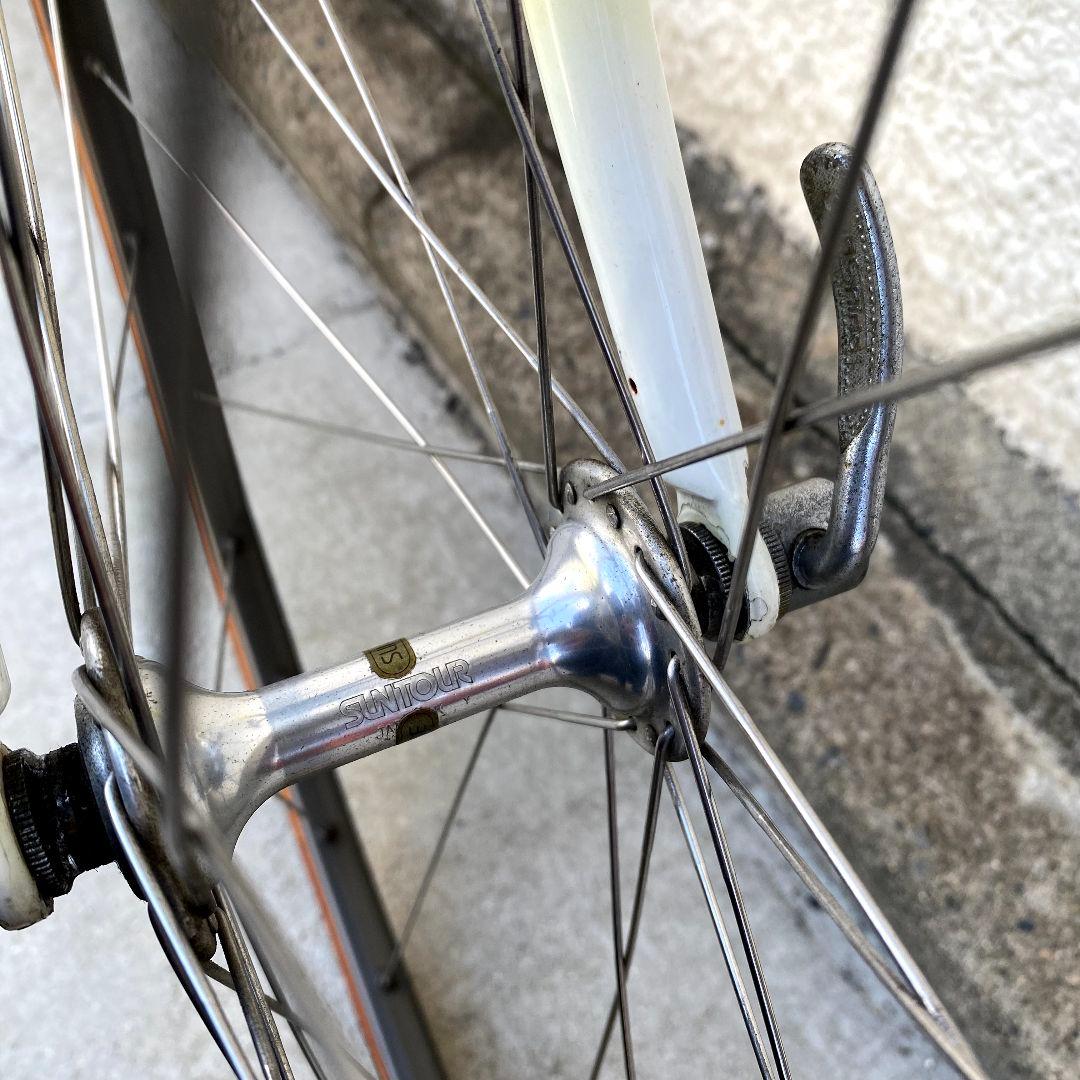460　クロモリロードバイク　デュラエース　サンツアー　カンパニョーロ　6×2速