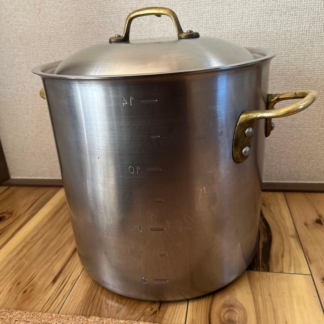 中尾アルミ製作所KINGDENJ 寸胴鍋　セット　20ℓ 15ℓ IH ガス