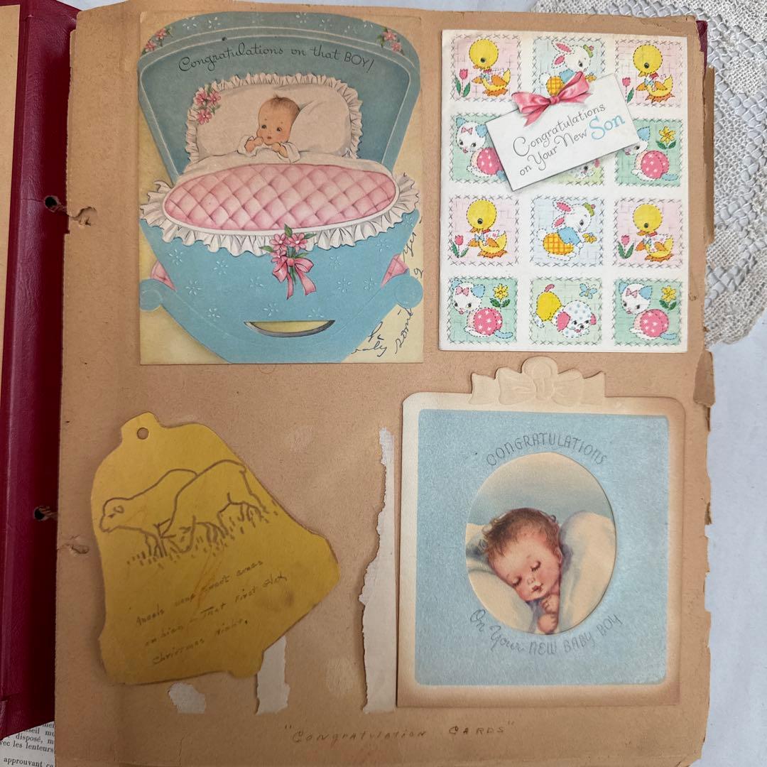 ジャンクジャーナル素材に♡大量ビンテージ可愛い紙モノ洋書スクラップブック