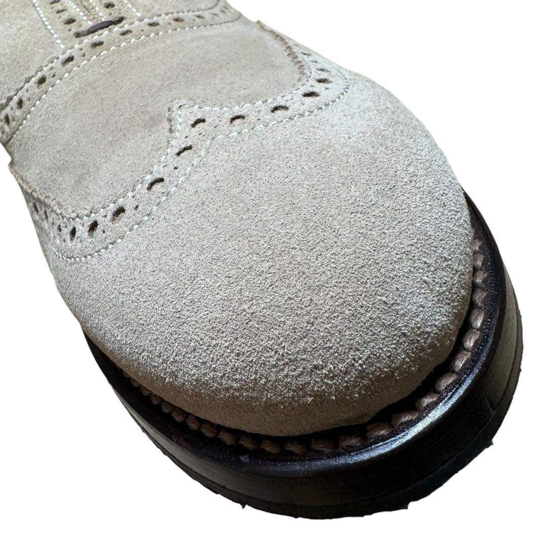 美品ウノピュウノウグァーレトレ/ウィングチップファーサンダル/ベージュ43