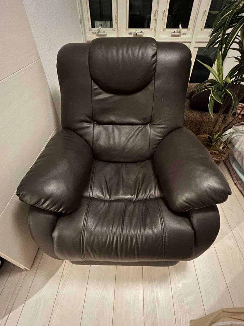 YAMAZEN 電動リクライニングソファ ダークブラウン