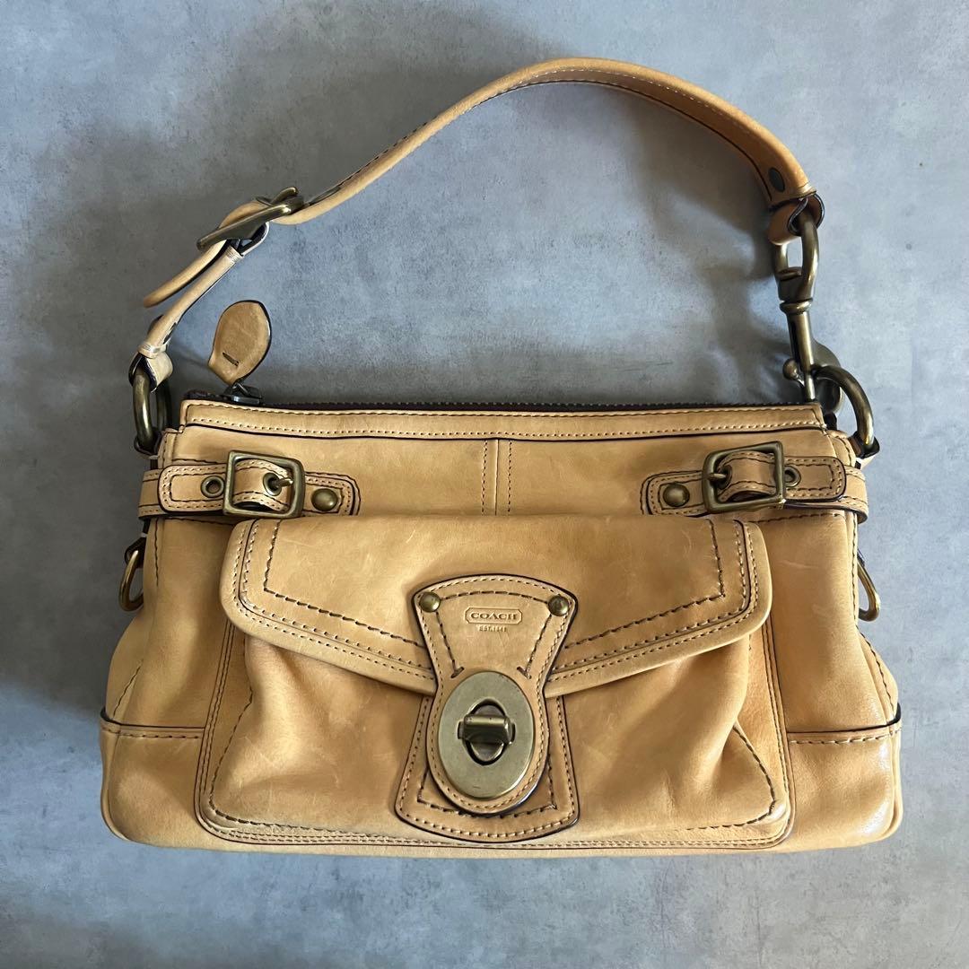 COACH 65th Legacy bag バッグ レザー ハンド ターンロック