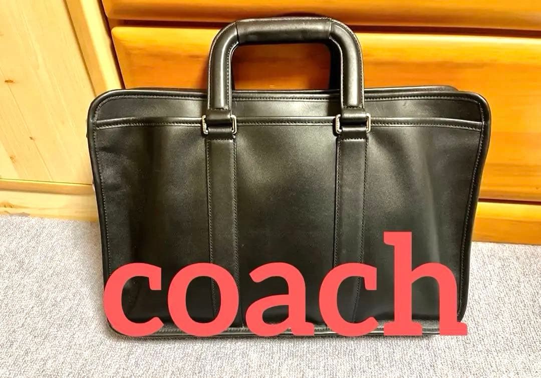 【限定お値下げ中⭐️美品】coach 黒 レザー 2WAY ビジネスバッグ