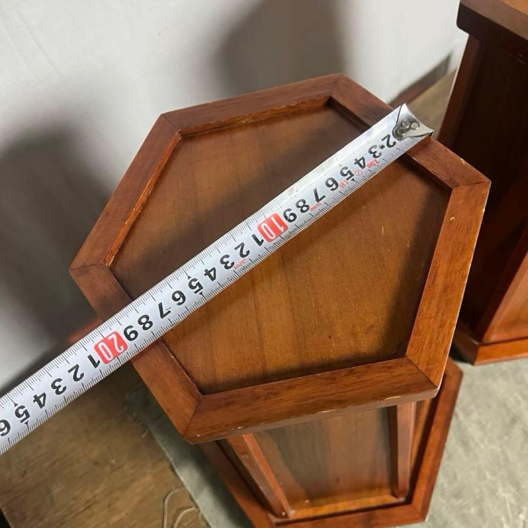 左右2点セット◾️木製 飾り台 ディスプレイ台 花台 スピーカースタンド