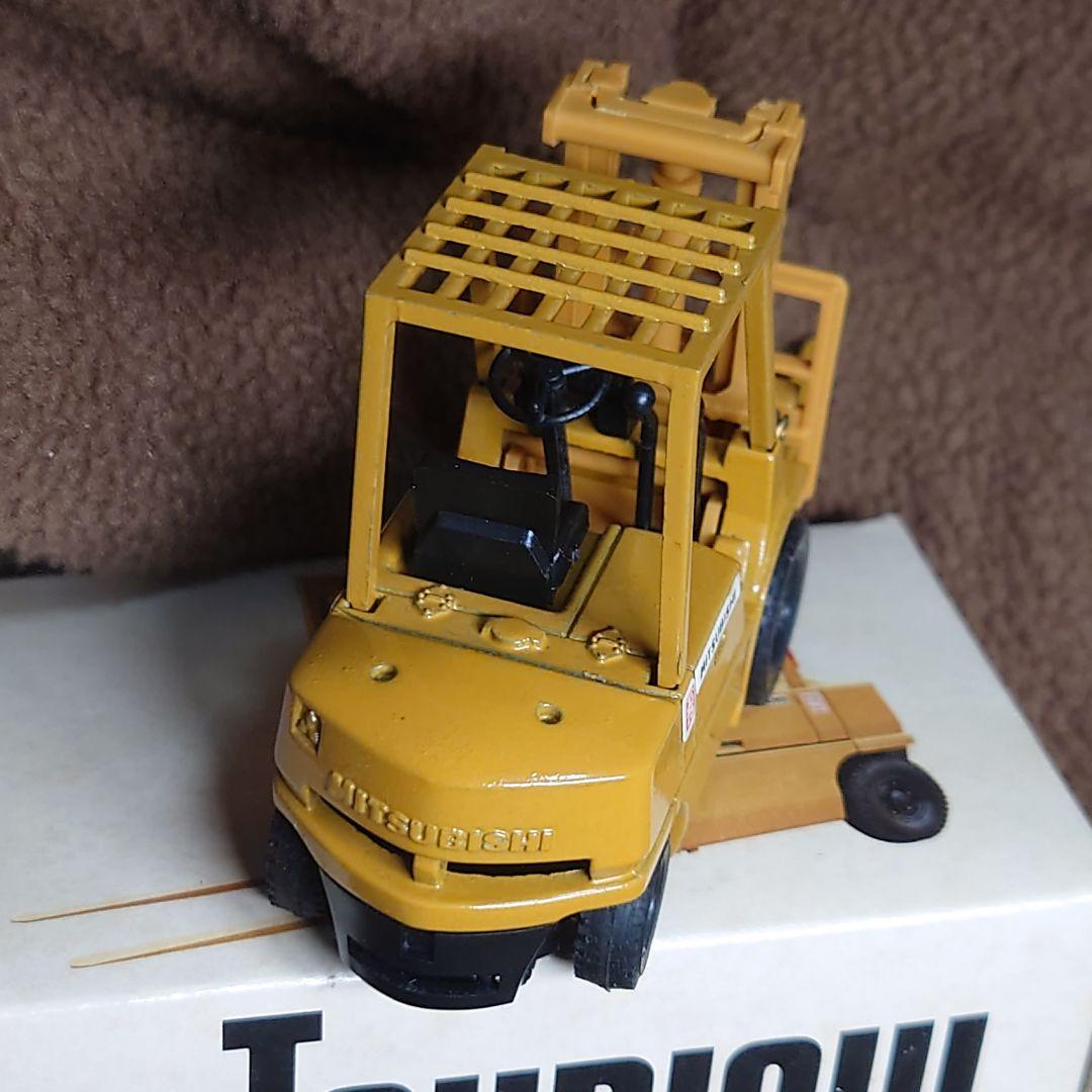 三菱フォークリフト★レトロな未使用品当時物FD25ミニカー日本製★1/35送料込