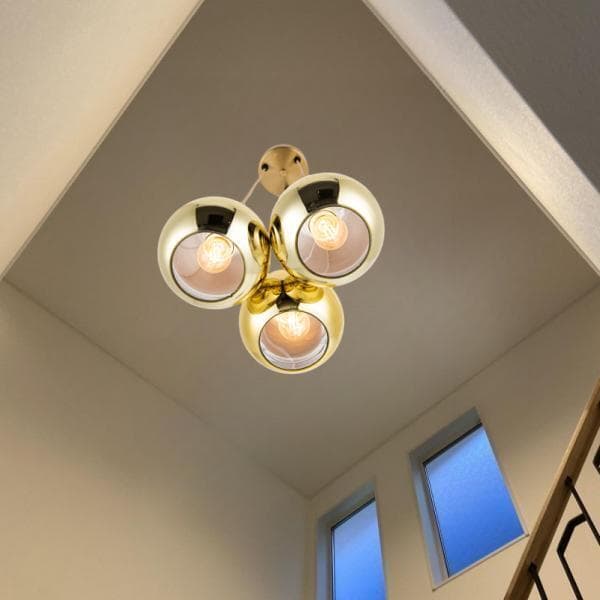 ペンダントライト 照明 ガラス シェード 3灯