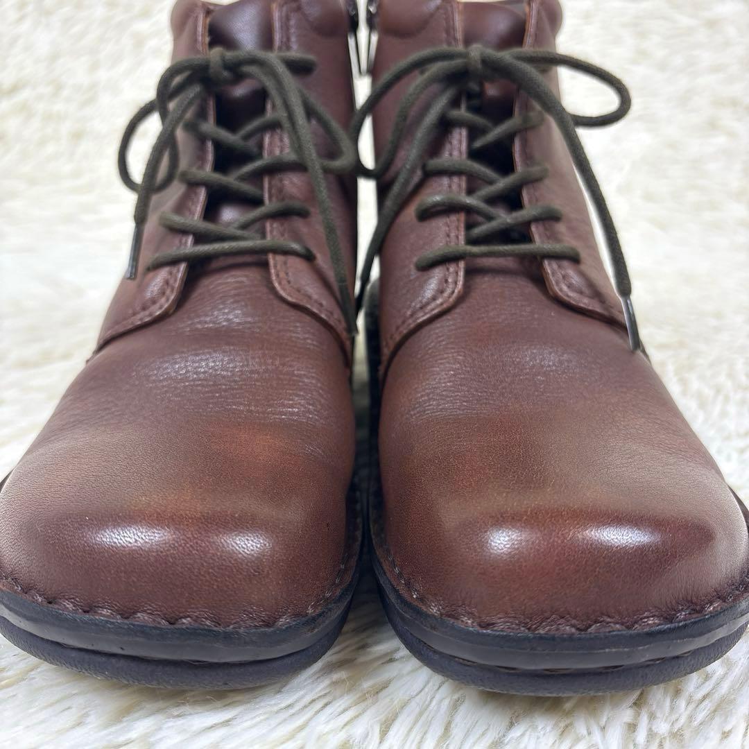 HPS、ショートブーツ、本革、サイドジップ、外反母趾、健康靴