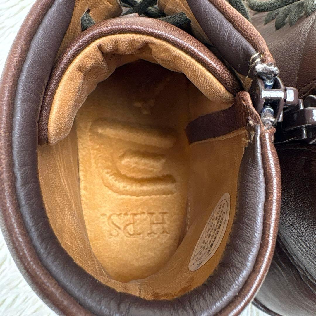 HPS、ショートブーツ、本革、サイドジップ、外反母趾、健康靴