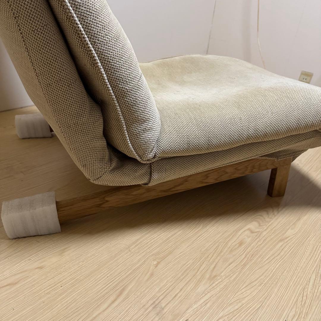 【美品】無印良品　ハイバックリクライニングソファー　ベージュ