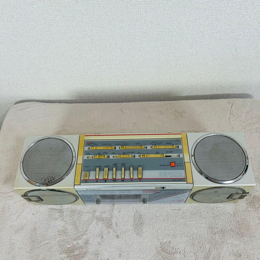 【希少　動作品】SANYO MR-Q4 6スピーカー　レトロラジカセ　当時物