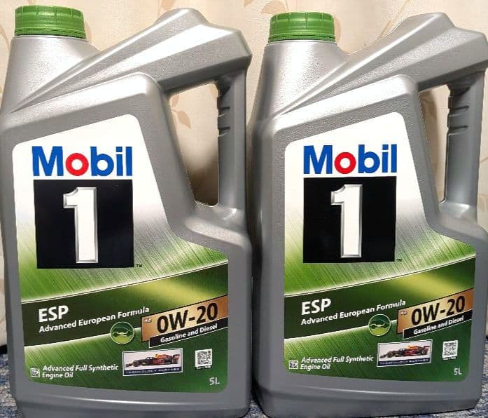 Mobil 1 ESP 0W-20 エンジンオイル 5Lボトル2本