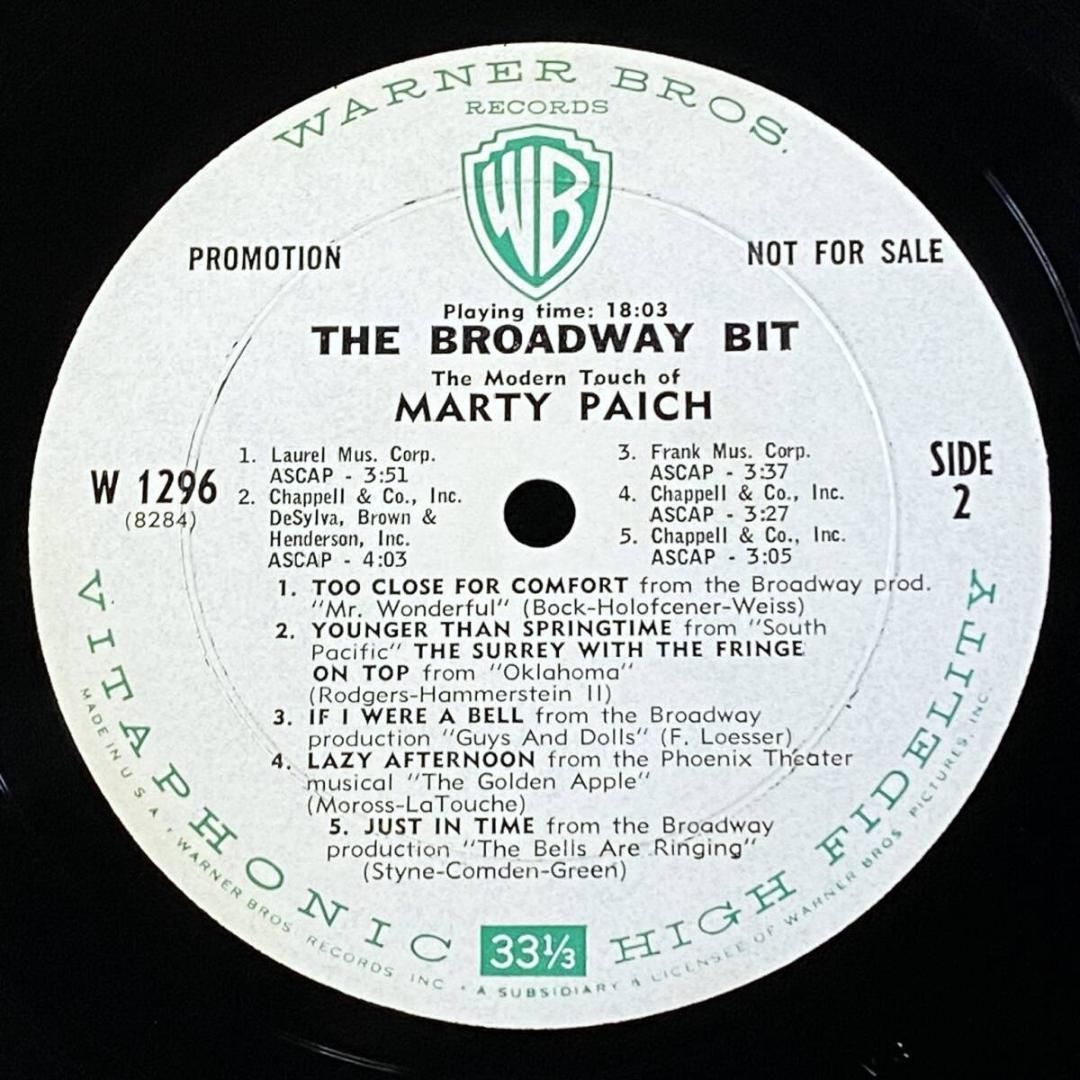 ★超希少プロモ盤【USオリジナル／MONO／深溝DG】マーティ・ペイチ／踊り子