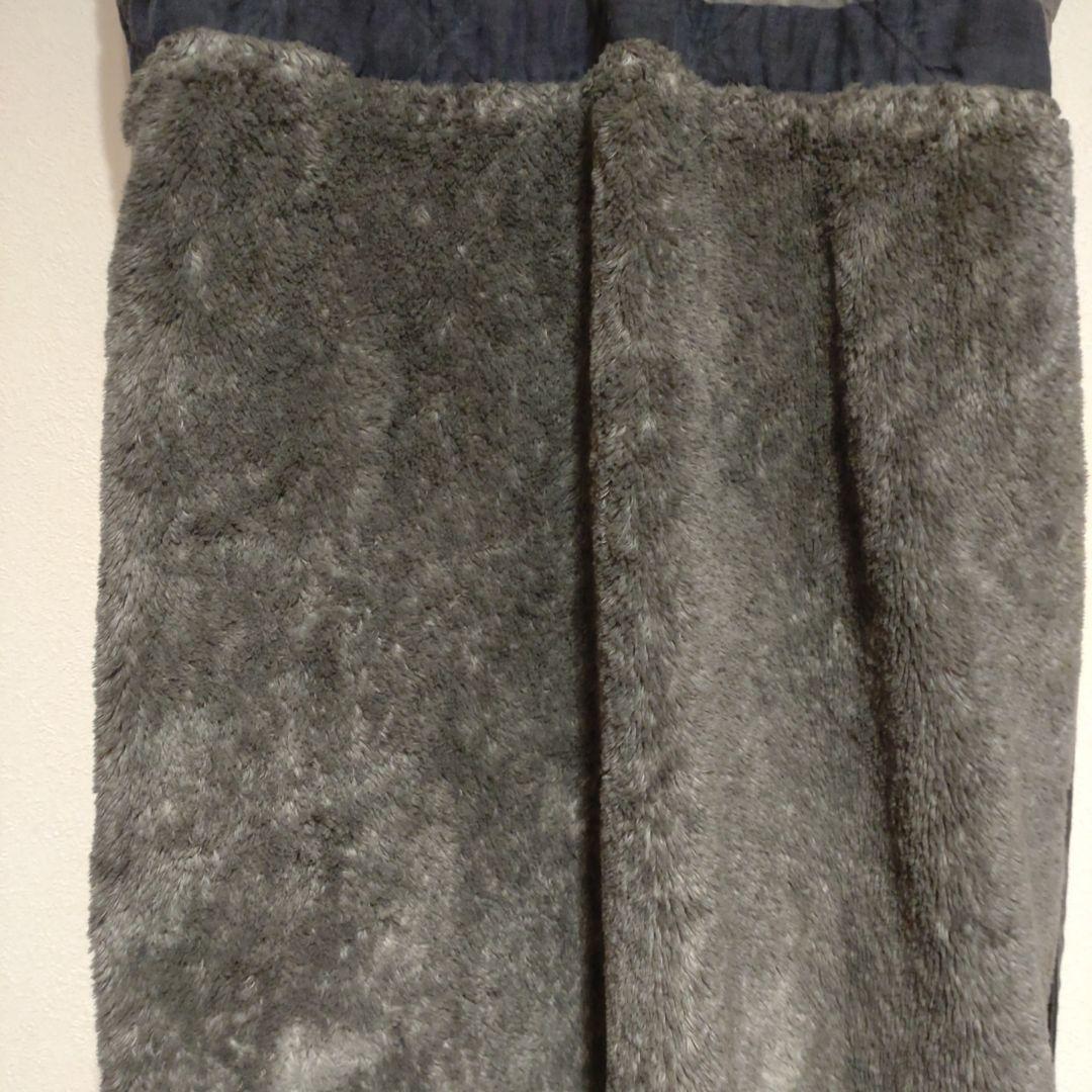 YEAH RIGHT!! ロング丈 ジレ コート 異素材 グレー ボア