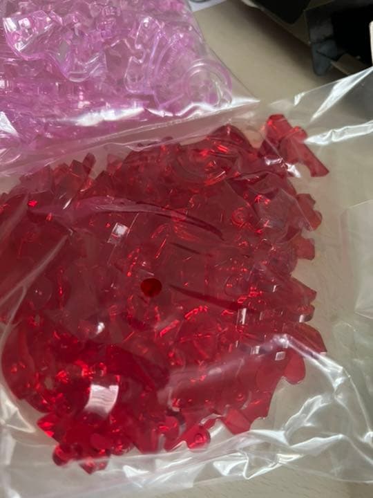 クリスタルパズル　パールシェルピンク　バラレッド　2つセット