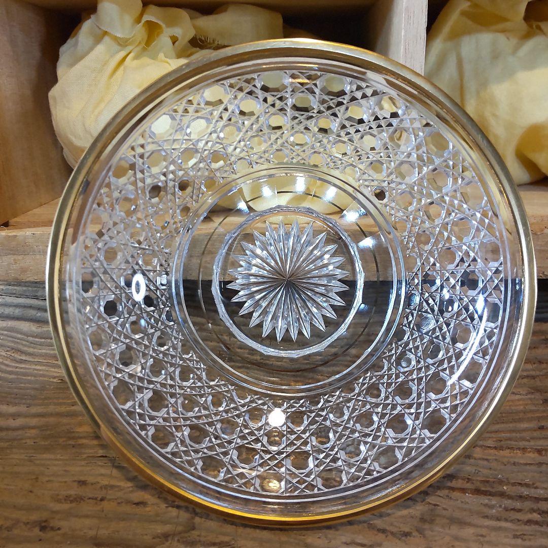 須田秀石⑥　茶懐石用　クリスタル　　籠目文四ッ碗　五客セット＋（蓋のみ1つ）