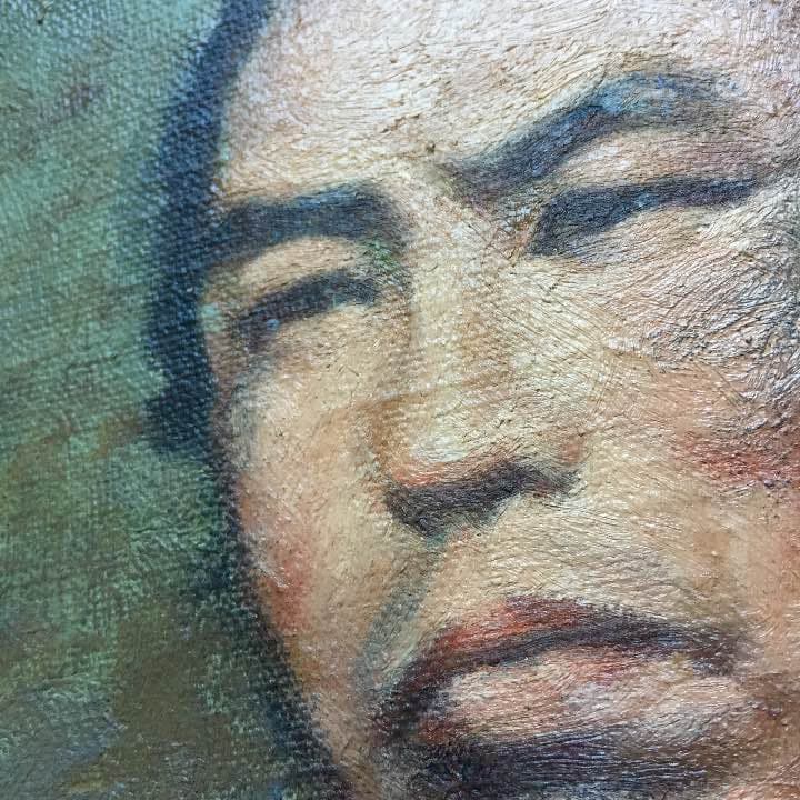 坂本龍馬 肖像画 油絵 ポートレート ビンテージ