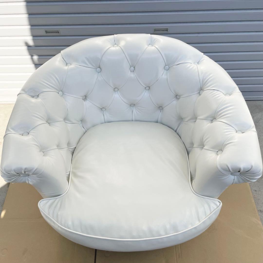 1人掛けソファ シェル ホワイト 家具 インテリア 貝殻 椅子 チェア サロン