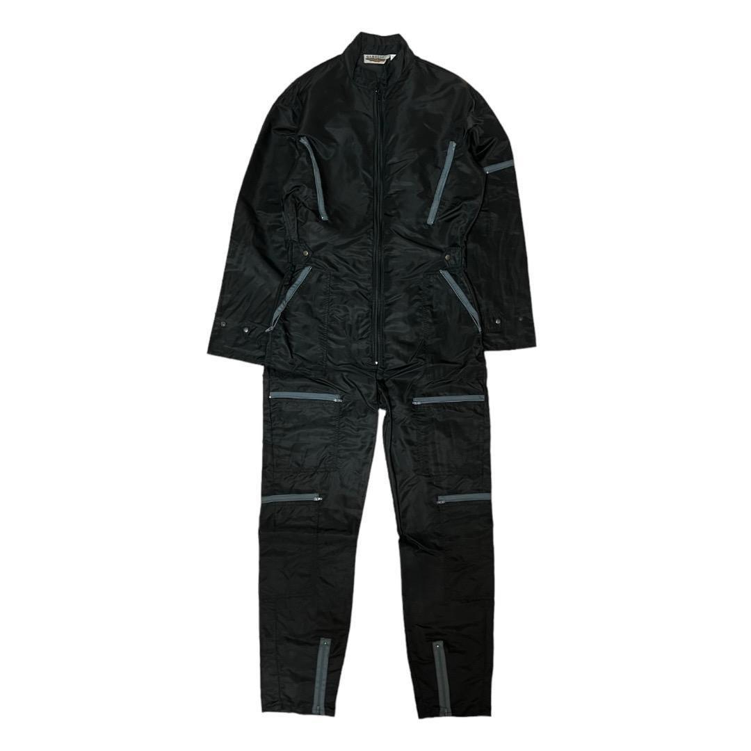 【激レア 良シルエット】00s モード ナイロン デザイン ジャンプスーツ