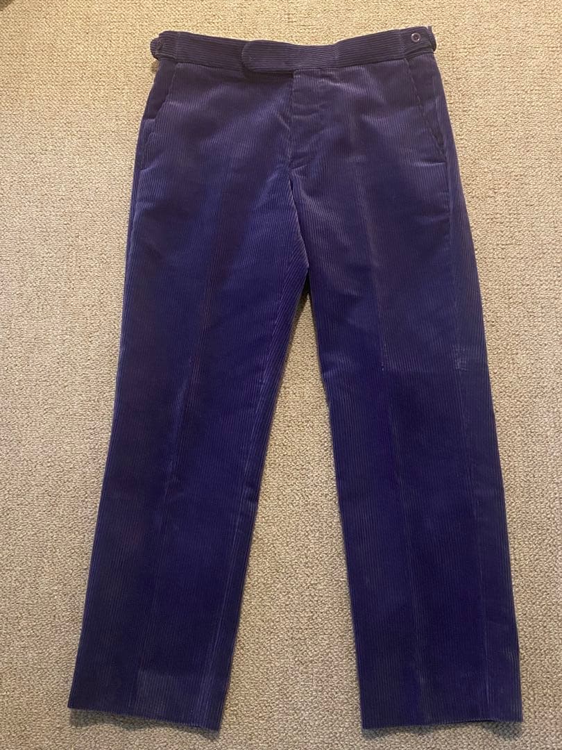 CORDINGS パープル コーデュロイ パンツ 32
