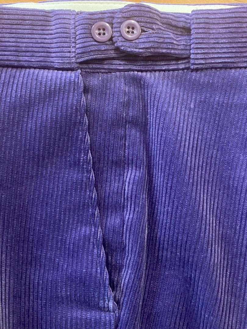 CORDINGS パープル コーデュロイ パンツ 32