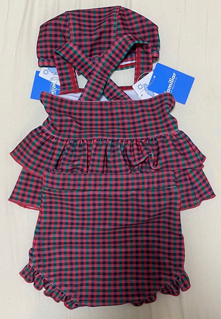 【タグ付】ファミリア　水着　帽子セット　100サイズ