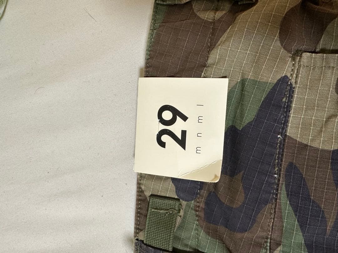 mnml カーゴパンツ　フレアパンツ　迷彩　カモフラージュ　mlvince