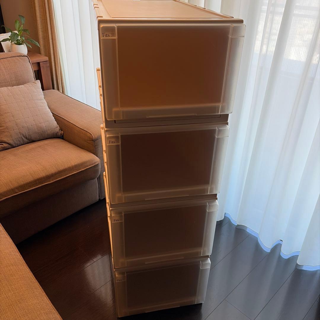 天馬 収納ボックス フィッツケースアドバンス 39×74×30cm 4個