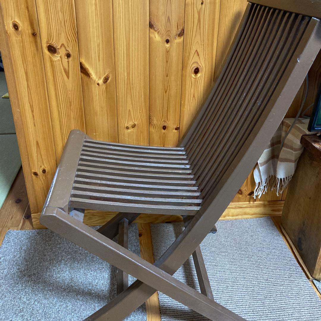 折りたたみウッドチェアー２脚セット