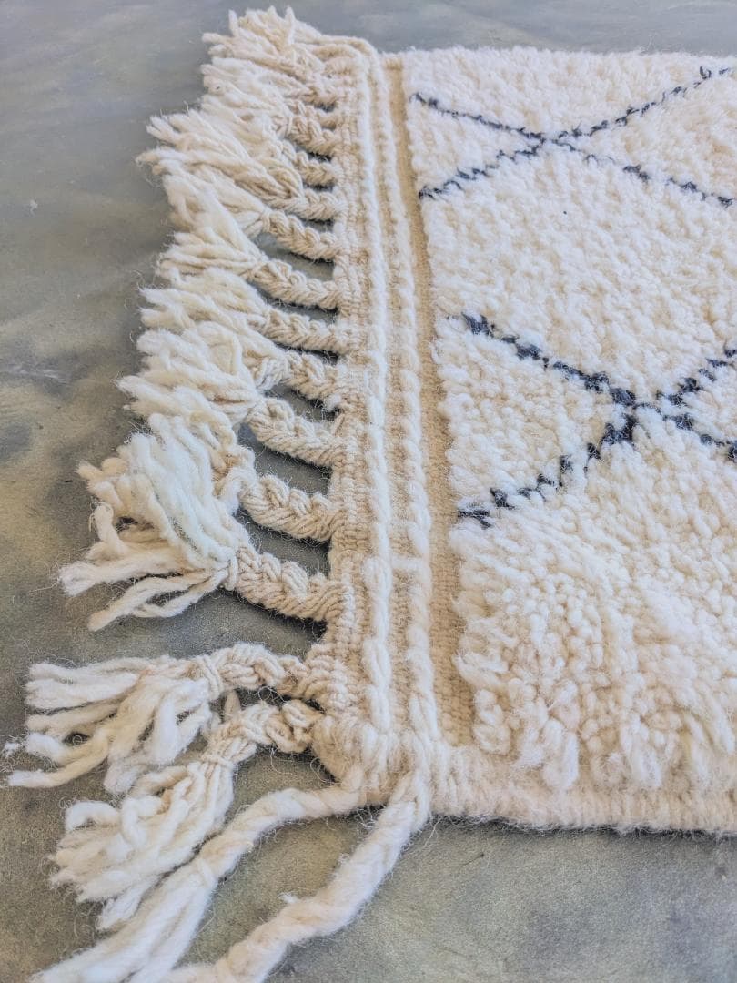 【限定セール中】-モロッコ-ミニベニワレンラグ-No.21(65×111cm)