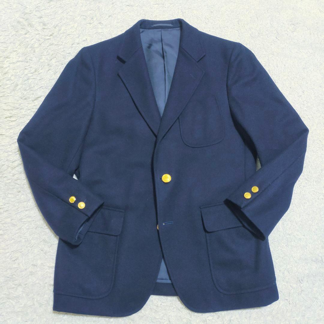 【極美品】ジェイプレスJ.PRESS・紺ブレザー・フランネル・ネイビー金ボタンM