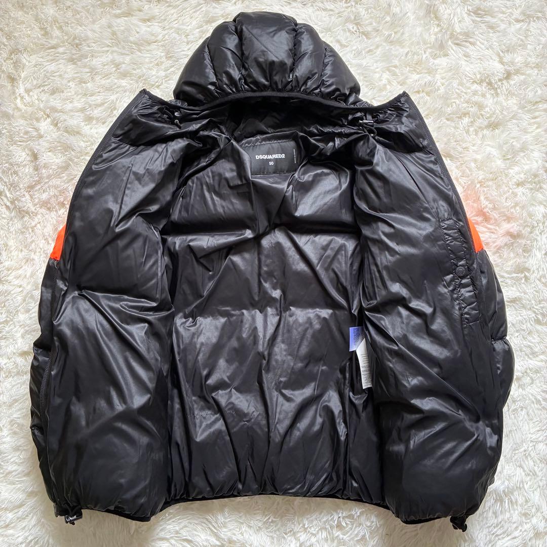 DSQUARED2 ダウンジャケット ブラック/オレンジ 50