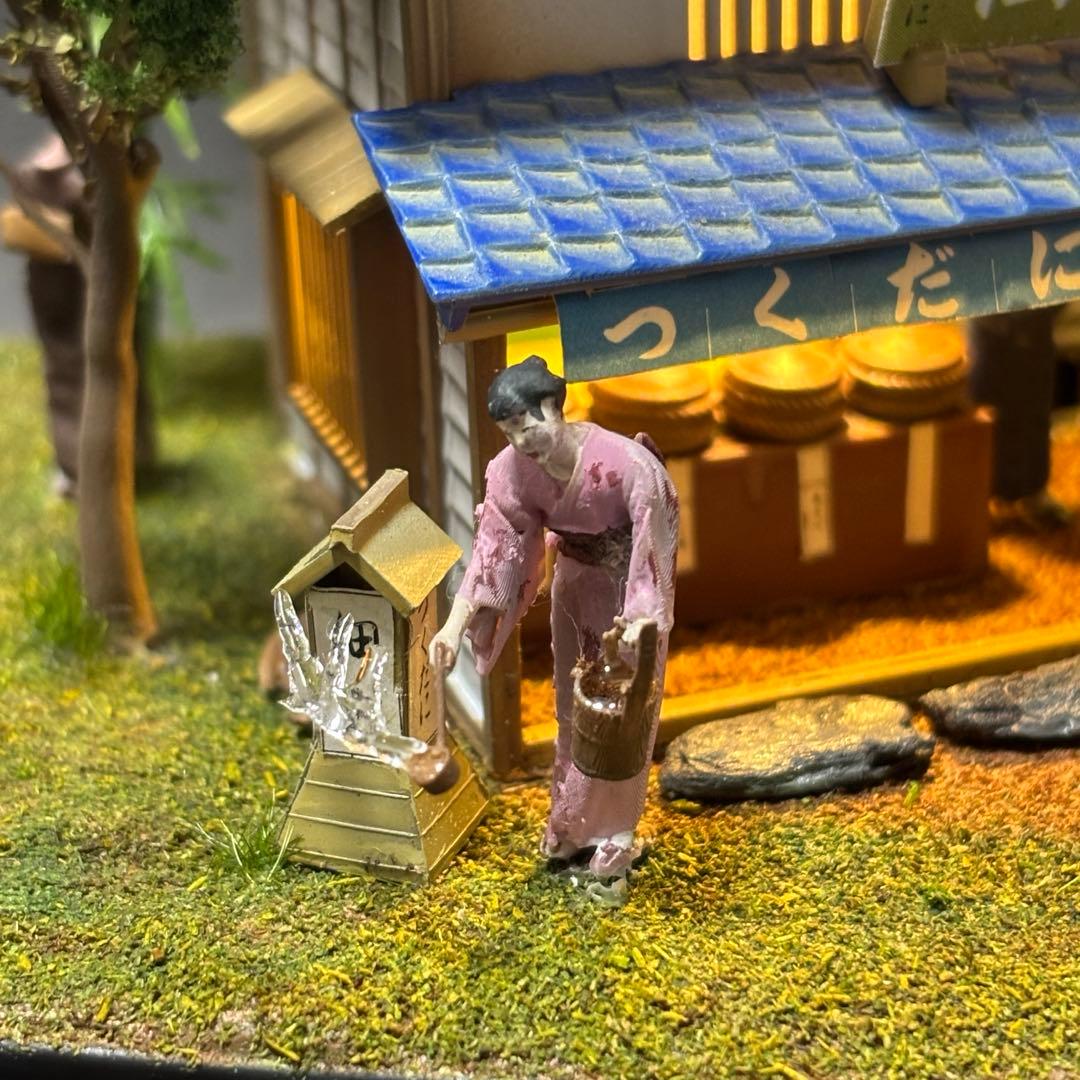 マイクロエース　佃煮屋　風物詩　完成品　ジオラマ