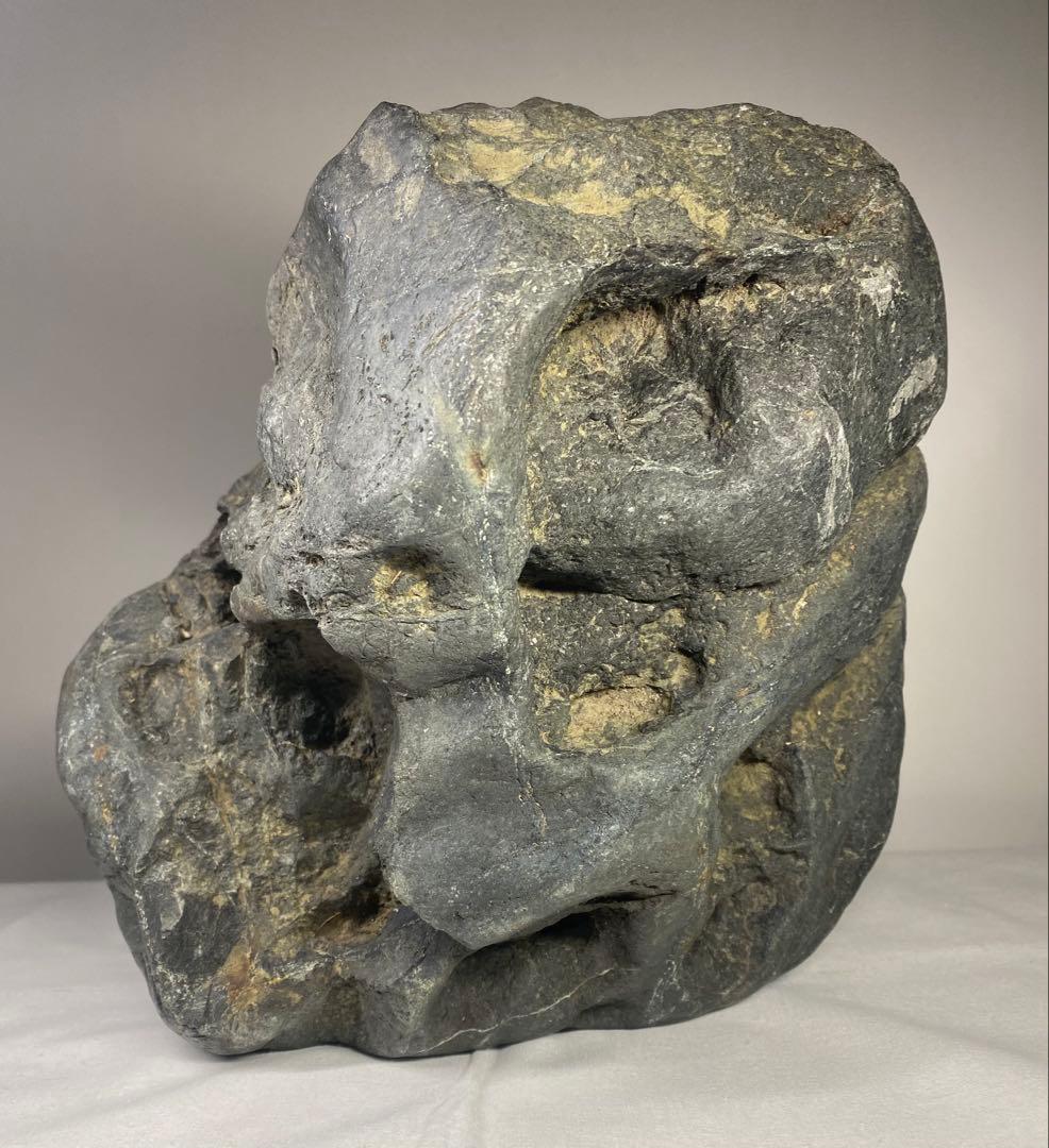 6912 八海山石 溜まり石 ウブ 銘 摩周湖 横30(cm)重量:16.6kg