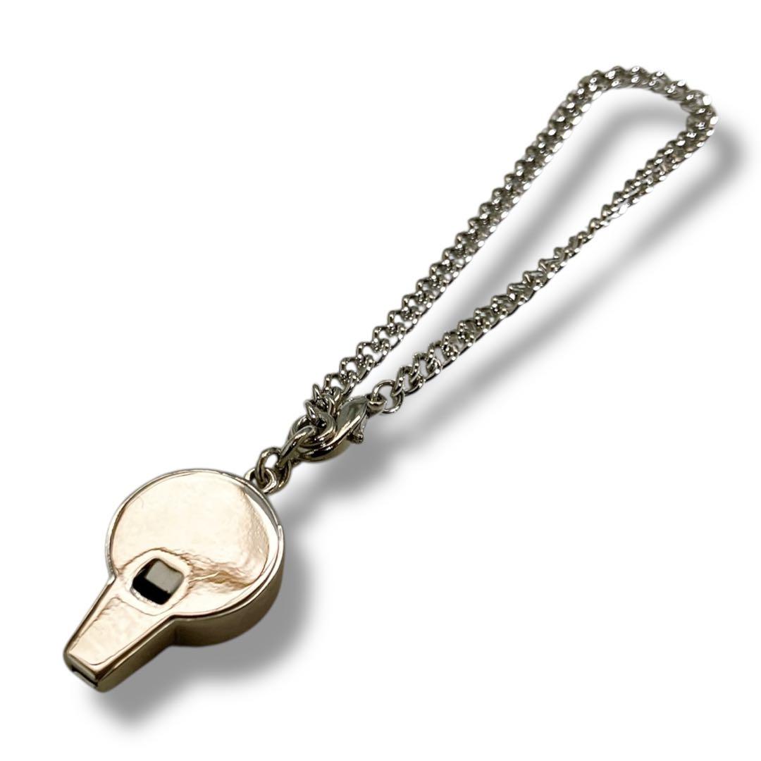 セリーヌ 良品 トリオンフ ホイッスル チャーム キーホルダー シルバー 袋付き