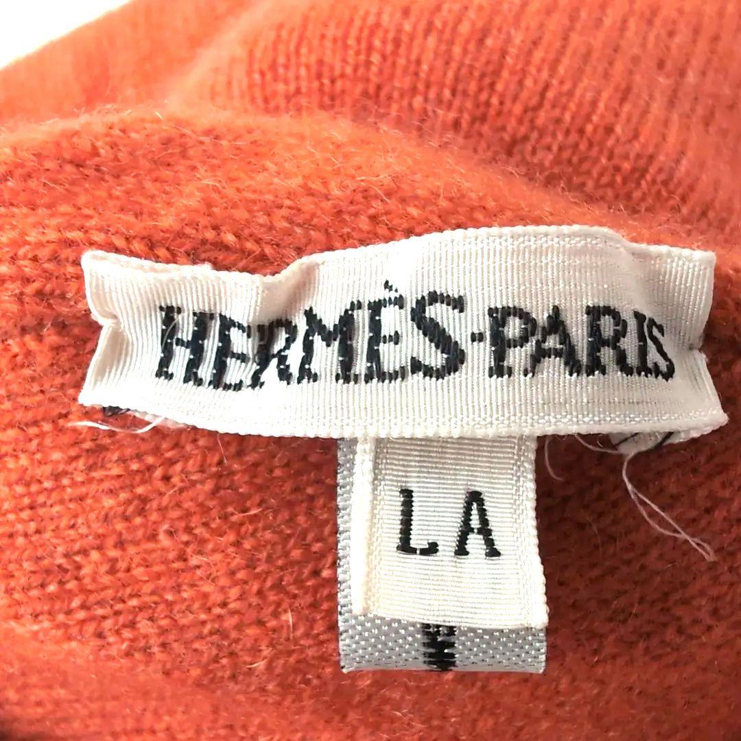 上質カシミヤ100％◆HERMES エルメス ニット帽 総柄ロゴ LA d95