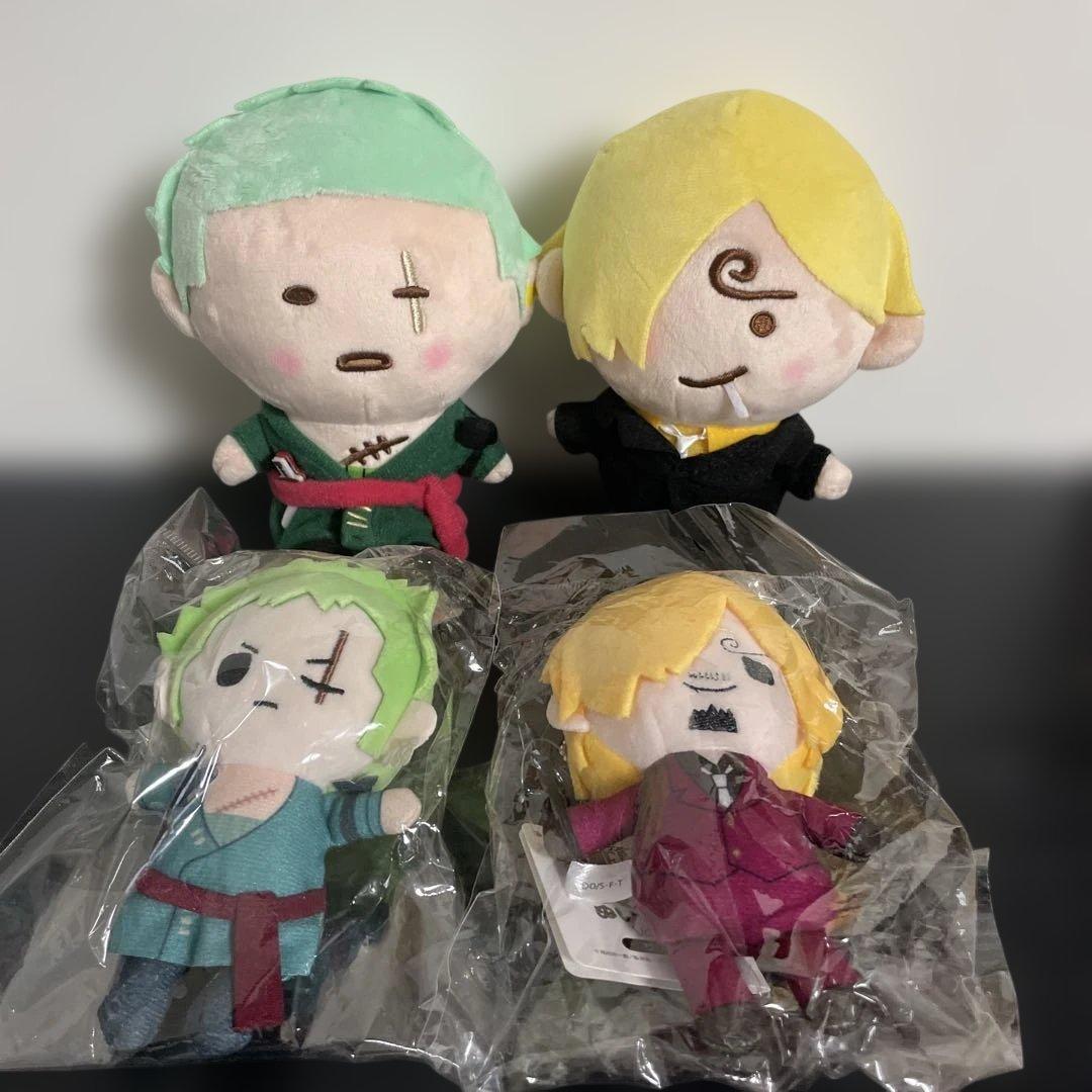 ワンピースONE PIECE ゆるっとぬいぐるみ　マスコットキーホルダーセット