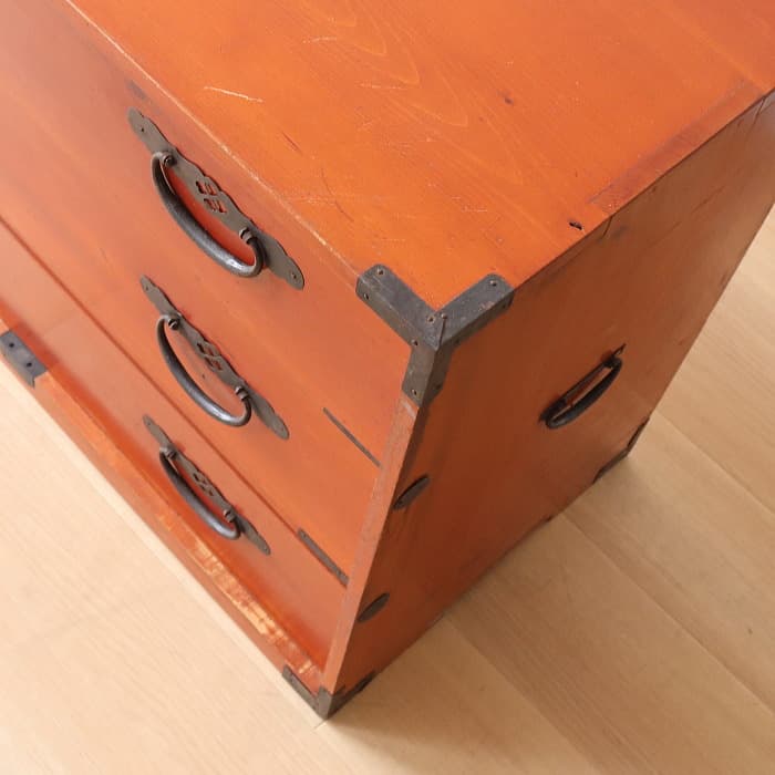 アンティーク 引出し3杯 3段 和箪笥 ローチェスト 古家具 テレビ台