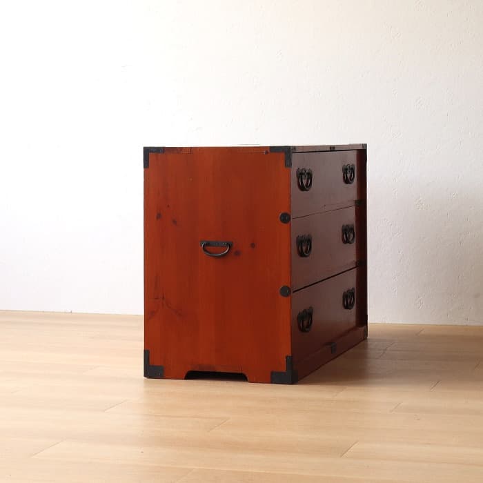 アンティーク 引出し3杯 3段 和箪笥 ローチェスト 古家具 テレビ台